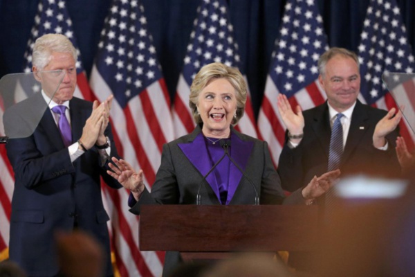 HILLARY CLINTON APRÈS LA DÉFAITE : "J’espère que Trump sera un président qui travaillera pour tous les américains, la défaite a été très douloureuse et elle le restera pour longtemps"