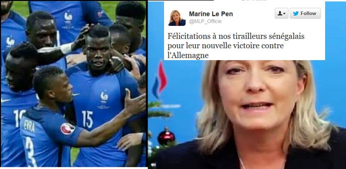 Le Pen: « Félicitations à nos tirailleurs sénégalais pour leur nouvelle victoire contre l’Allemagne »